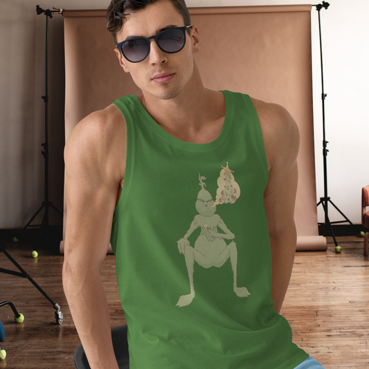 Grinch Smoking Tank-Top | Christmas |